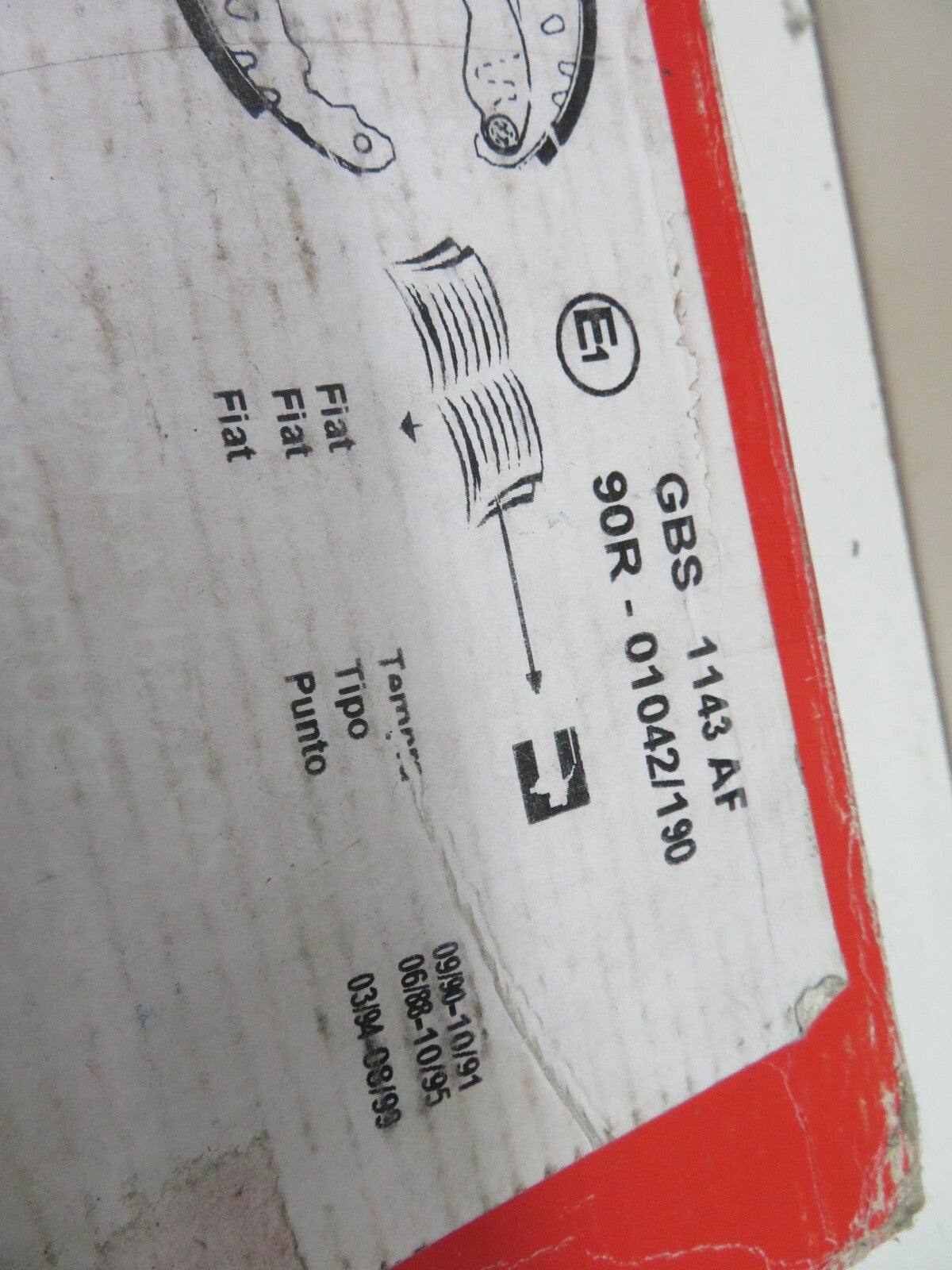 REAR BRAKE SHOES FOR FIAT PUNTO 1993-1999 UNIPART GBS1143AF