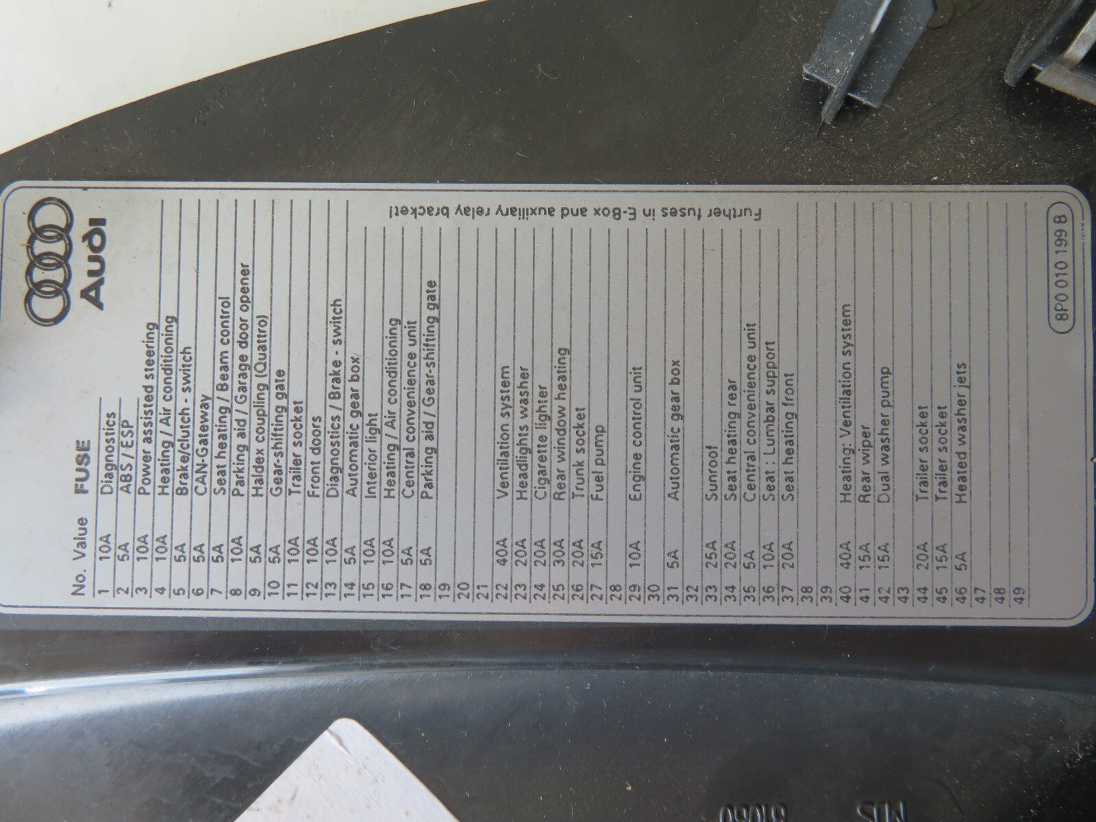 AUDI A3 8P OS DRIVER DASHBOARD END 8p0857086 2003-2008 AMS1417